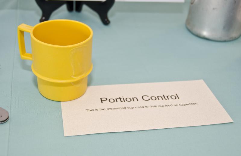 For part of Survival, students' diets are restricted. Here is a cup for "portion control." BY GEORGIA SPARLING